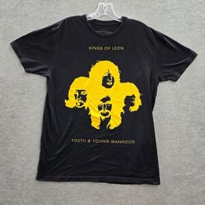 Kings Of Leon Women Top Large Black Shirt Youth Young Manhood Tour Concert Tee